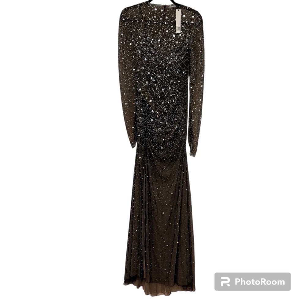 Rachel Gilbert | Charley Gown Star Sequined Sheer Gown Size 6 NEW - Picture 10 of 14